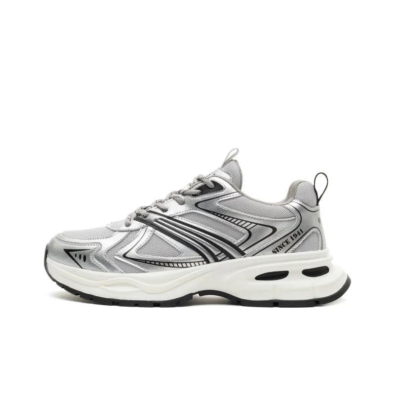 JEEP SPIRIT Cushioning, Slip Resistant, Breathable, Lightweight Low Top Running Shoes Unisex Silver-0