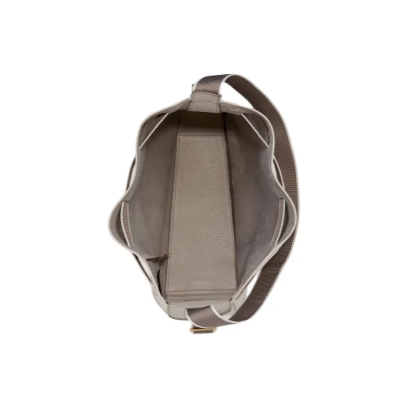 Ecco Cow Leather Bucket Bags Crossbody Bag Shoulder Bag Large Size Women's Taupe-3