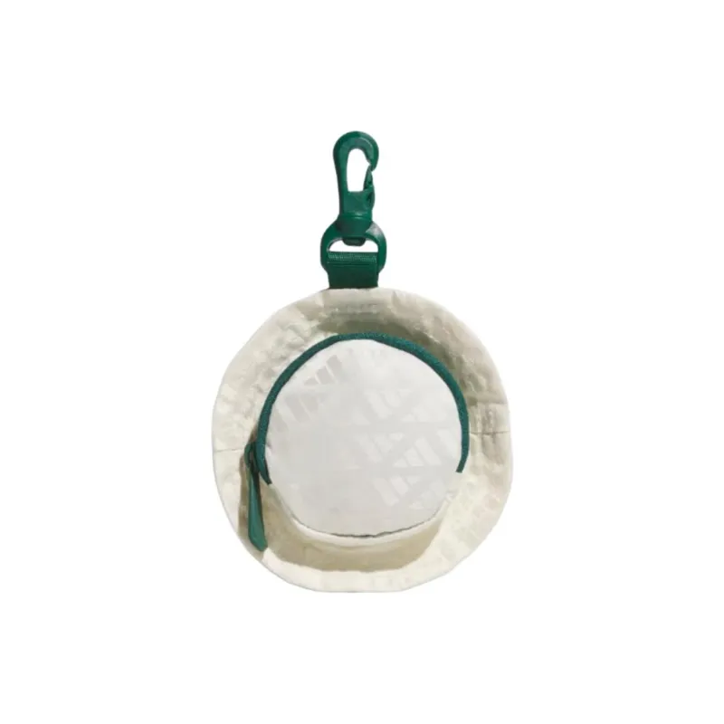 Adidas Recycled Material Small Round Bag Storage Bag For Golf Equipment Unisex Jade White & Forest Green-2