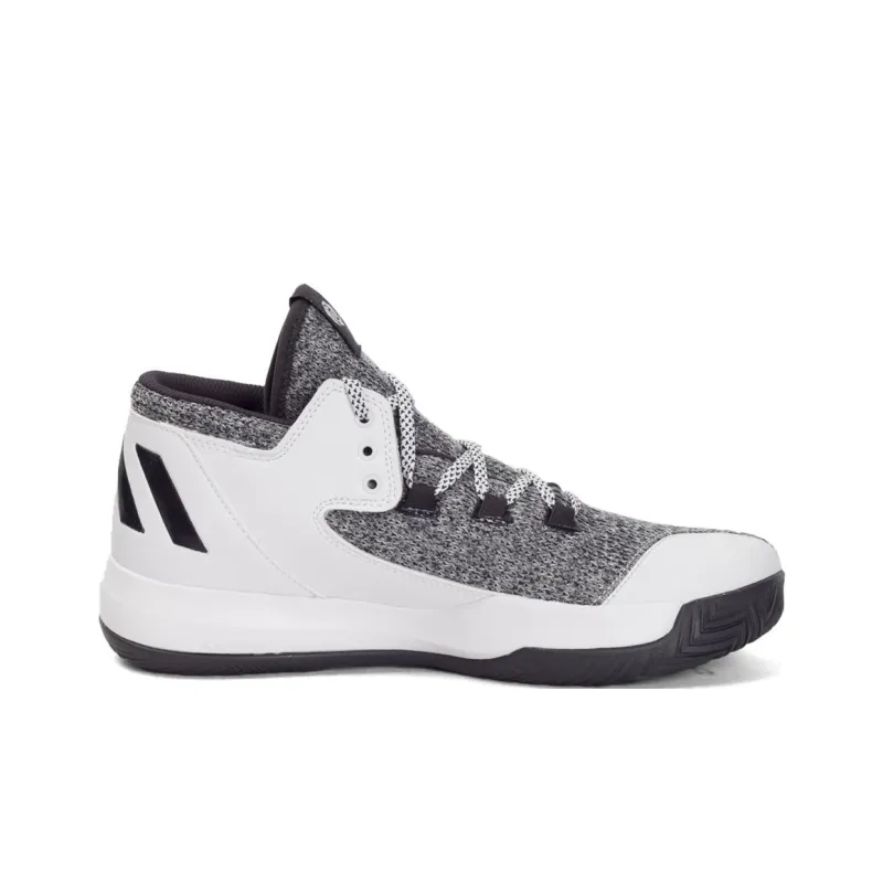Adidas D Rose Menace 2 Cushioning Wear-Resistant High-Top Basketball Shoes Men's Gray-1