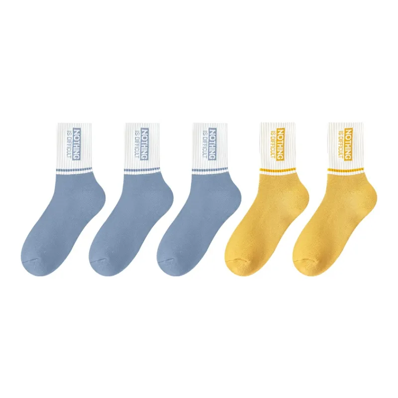 MIIOW Mid-Calf Socks Unisex 5 Pack-10