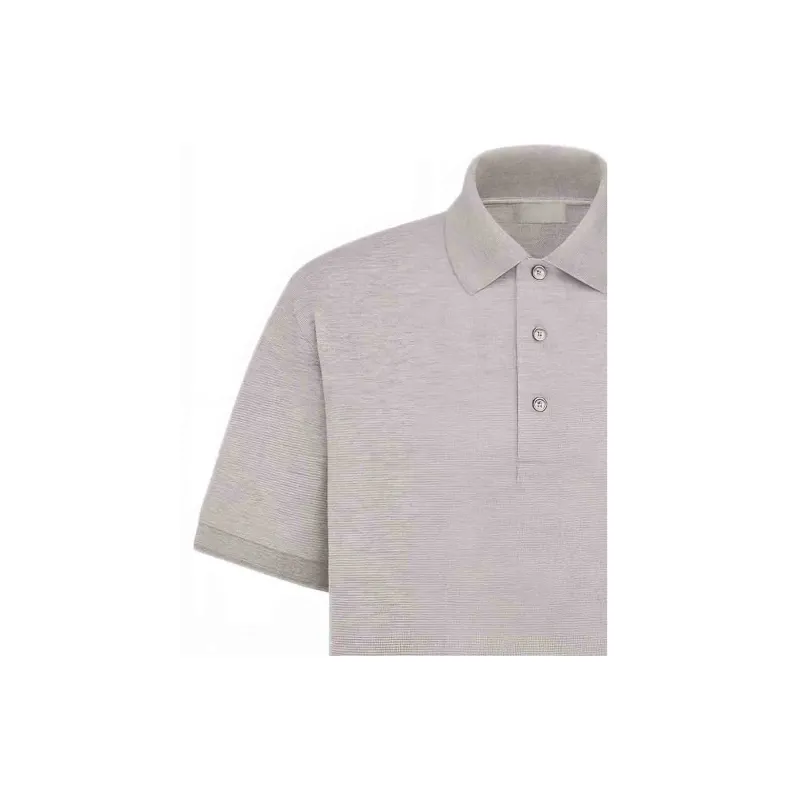 DIOR Icon Polo Shirt Men's Gray-3