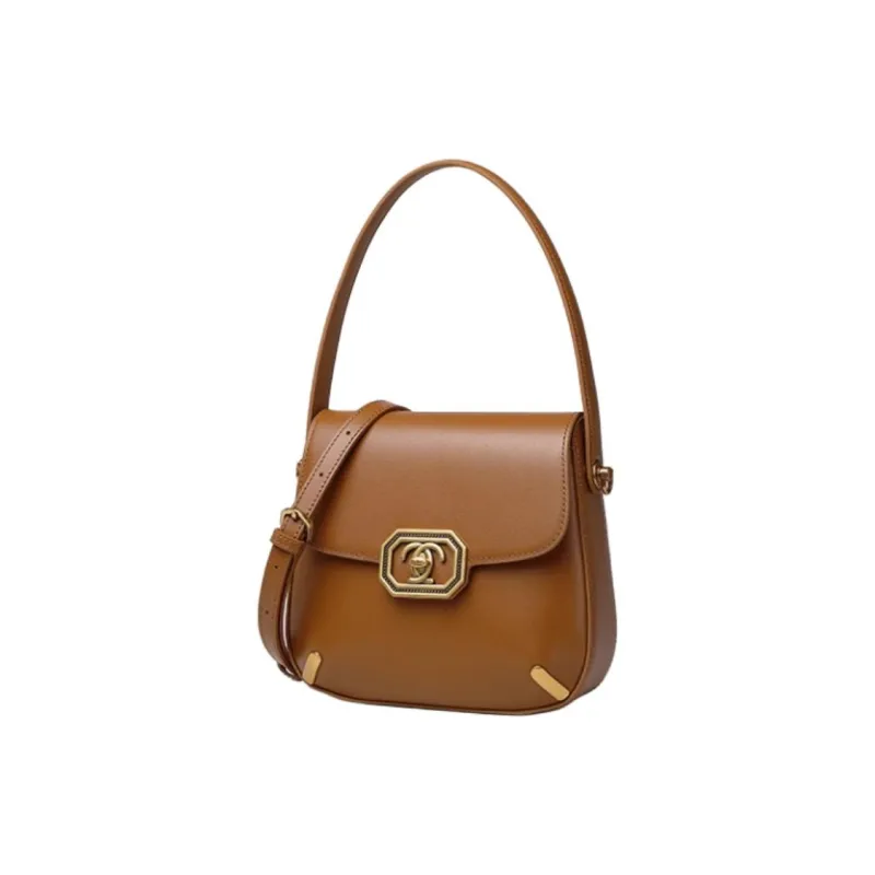 PIERRE CARDIN Top Grain Cow Leather Shoulder Bag Crossbody Bag Handbag Medium Size Women's Brown/Black/Burgundy-2