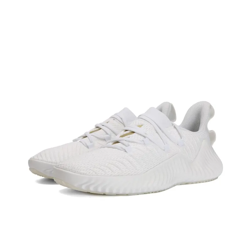 Adidas AlphaBounce Abrasion Resistant Slip Resistant Low Top Training Shoes Men's White-2