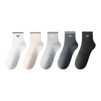 H YXIANG Mid Calf Socks Men's 5 Pack