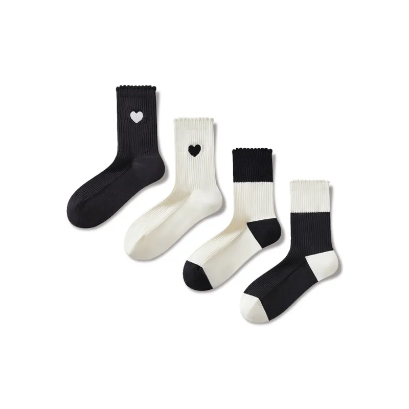 JIAZINI Mid Calf Socks Women's 4 Pack-1
