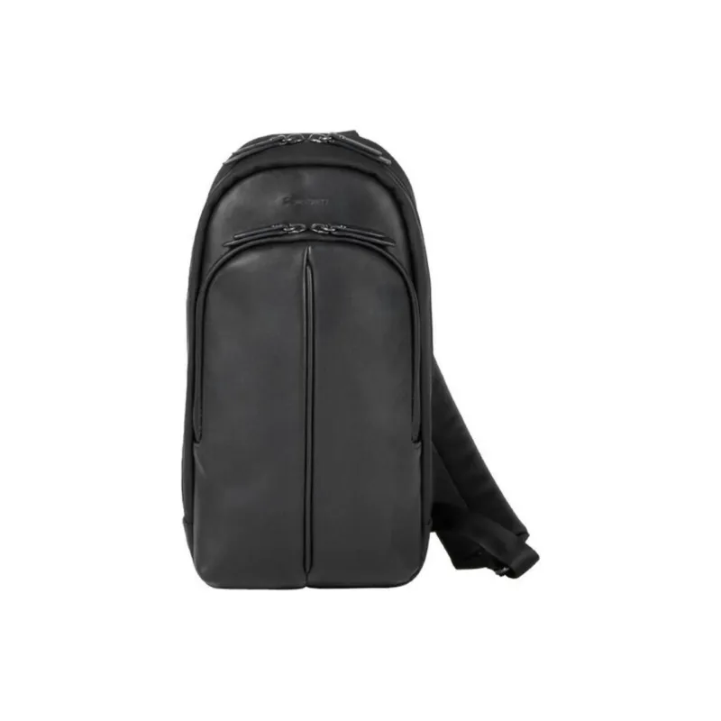 SAMSONITE Leather Sling Bags Crossbody Bags Unisex Black-0