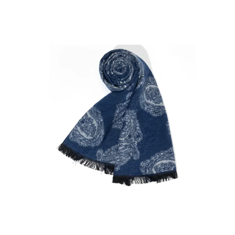 Shanghai Story 100% Mulberry Silk Knit Scarves Men's Multiple Colors-1