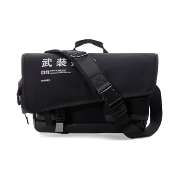 RIOREX Polyamide Tactical Bag Messenger Bag Shoulder Bag Crossbody Bag Handbag Regular Unisex Black