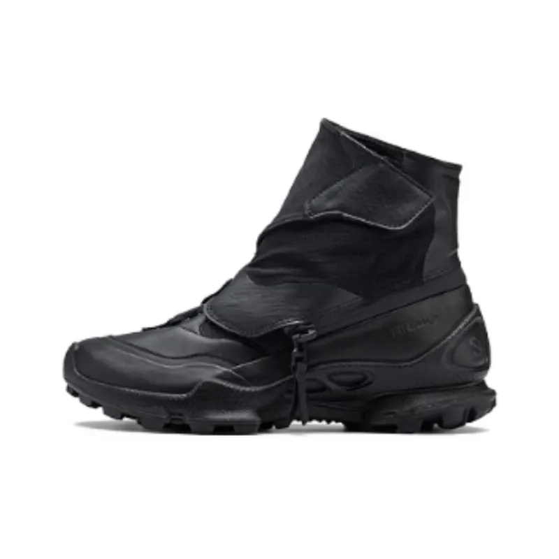 Ecco Wear Resistant High Top Hiking Shoes Men's Black-0