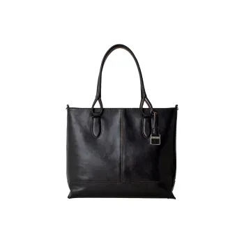 SAMSONITE Cow Leather Tote Bag Shopping Bag Shoulder Bag Handbag Medium Size Unisex Charcoal