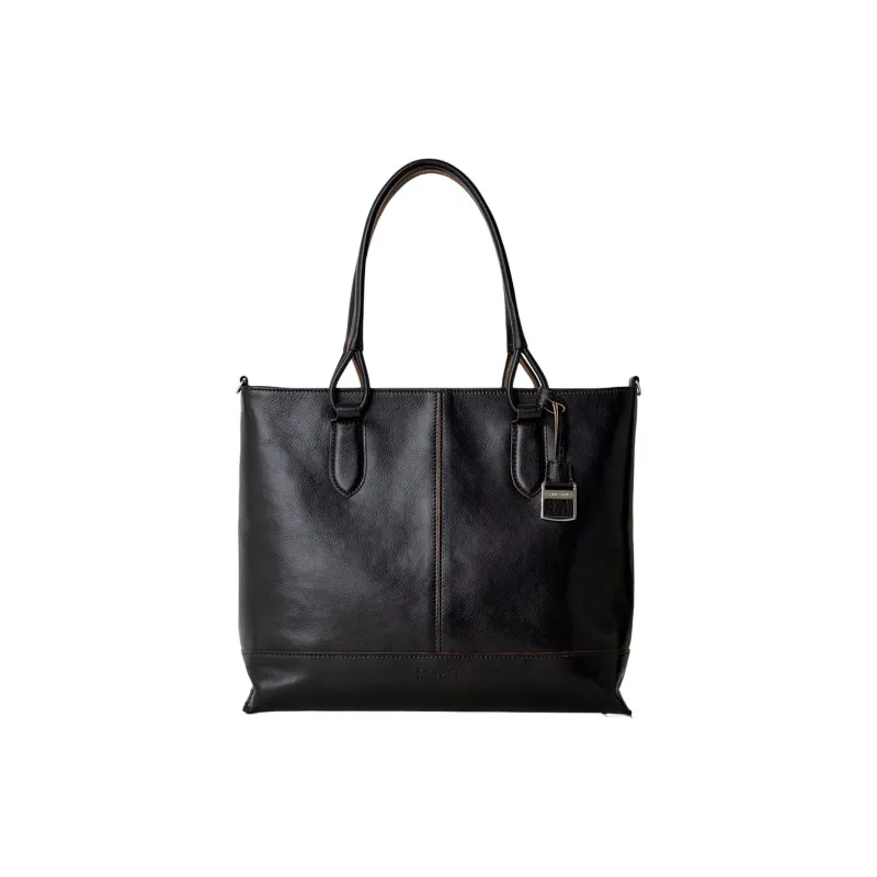 SAMSONITE Cow Leather Tote Bag Shopping Bag Shoulder Bag Handbag Medium Size Unisex Charcoal-0