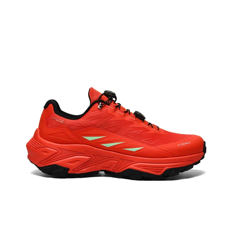 GLUNA Cushioning Anti-Slip And Wear-Resistant Low-Top Trekking Shoes Unisex Red-1