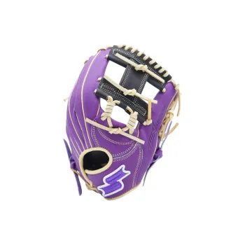 SSK Baseball Gloves Catcher's Glove Top Grain Cow Leather Unisex Black Purple
