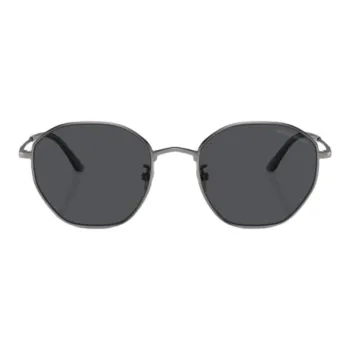 GIORGIO ARMANI Metal Round Sunglasses Men's Gray
