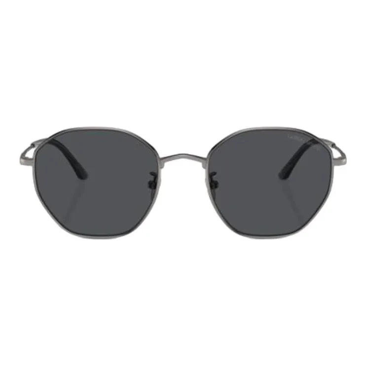 GIORGIO ARMANI Metal Round Sunglasses Men's Gray-0