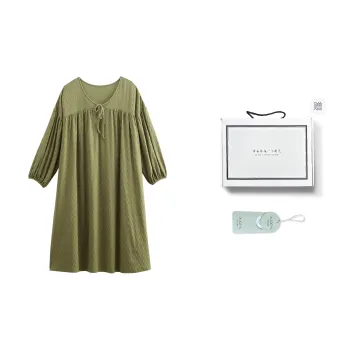 XUANZHITING Nightgown Gift Box Set Women's Green
