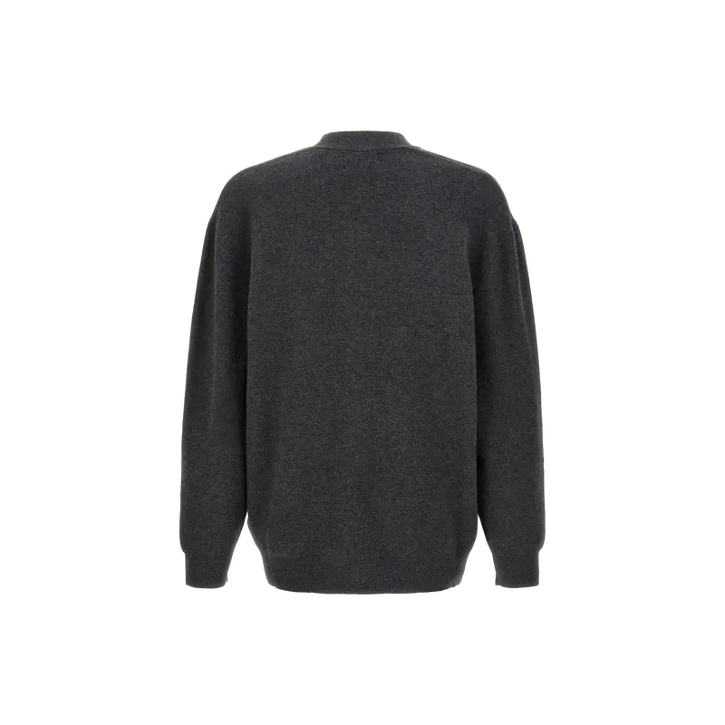 ISABEL MARANT Curtis Logo Intarsia Knitted Cardigan-1