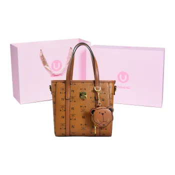ZAVC PVC One Shoulder Handbag Regular Women's Ecru/Brown