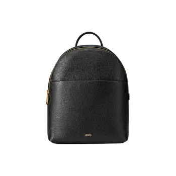 Ecco Cow Leather Backpack Medium Size Women's Black