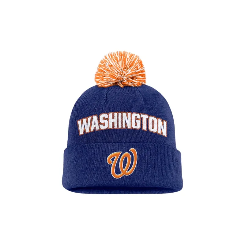 Nike Washington Nationals Peak Men's Nike Mlb Cuffed Pom Beanie-0