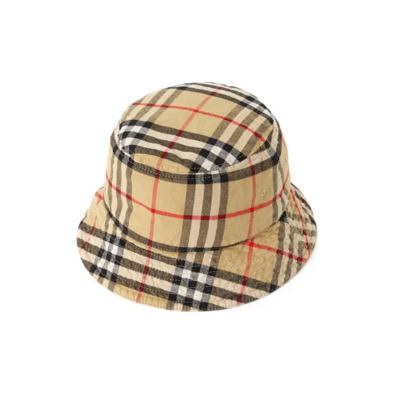 Burberry Vintage Check pattern Cotton Bucket Hat-1