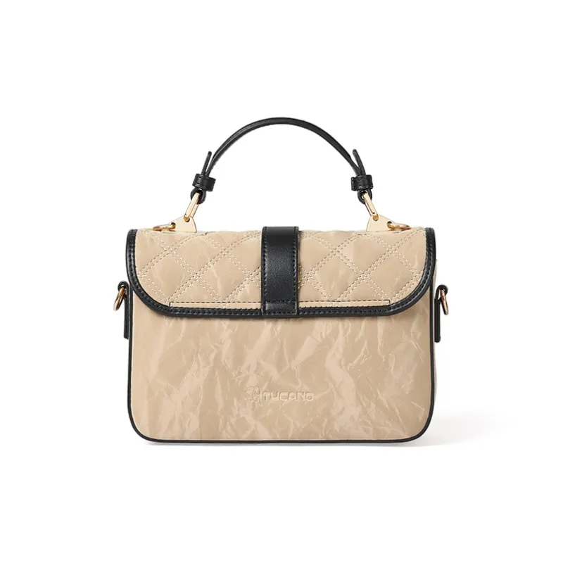 TUCANO With Cow Leather And PU Shoulder Bag, Crossbody Bag, Handbag Trumpets Women's Light Camel-2