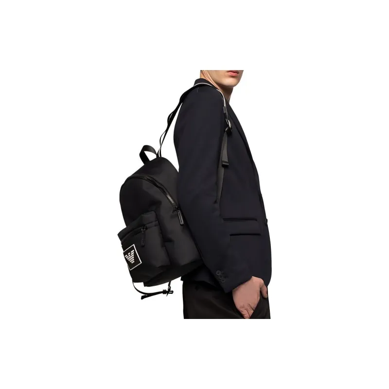 EMPORIO ARMANI Fabric Backpack Men's Black-5