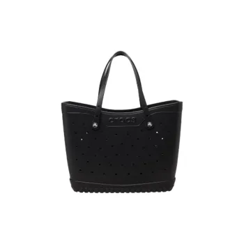 Crocs EVA Tote Bag Shopping Bag Handbag Medium Size Women's Black