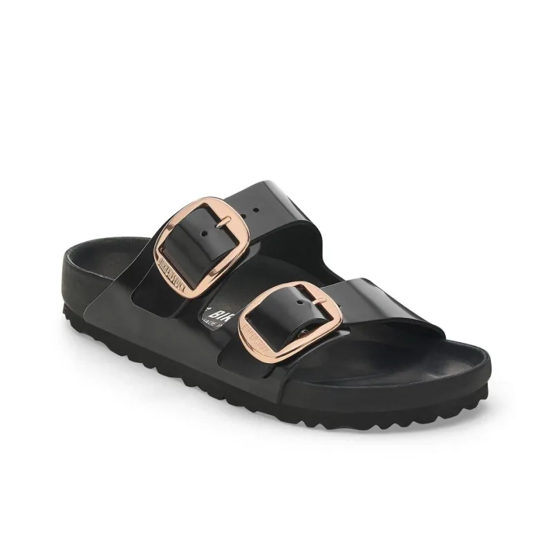 Birkenstock Arizona Big Buckle EVA Abrasion Resistant Slide Slippers Women's Shiny Black Regular-1