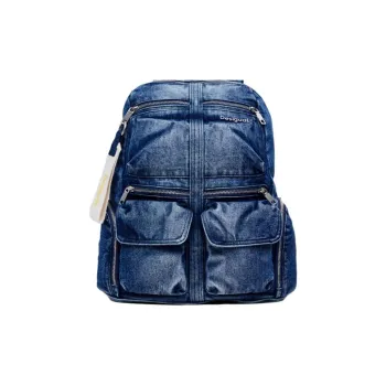 Desigual Fabric Backpack Large Size Women's Medium Blue Denim