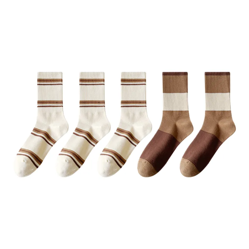 Lan Miao Mid Calf Socks Women's 5 Pack-4