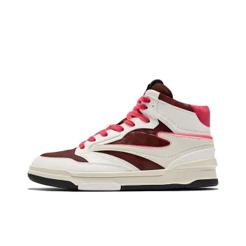 Erke Single 3.0 Wear Resistant Slip Resistant High Top Skateboard Shoes Women's Sweet Grape Microcrystal White