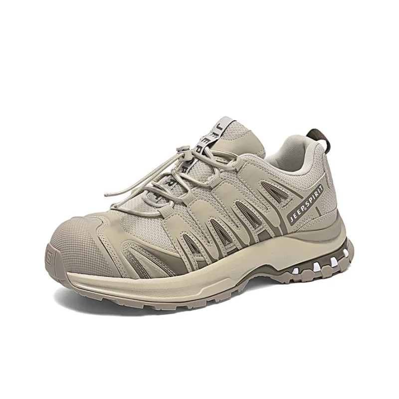JEEP SPIRIT Outdoor Trail Running Hiking / Trekking Shoes Unisex Low Top Beige Gray/Black Gray/Light Green/Light Coffee-26