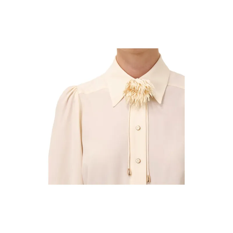 Zimmermann Flower Neck Tie Blouson Shirt-7