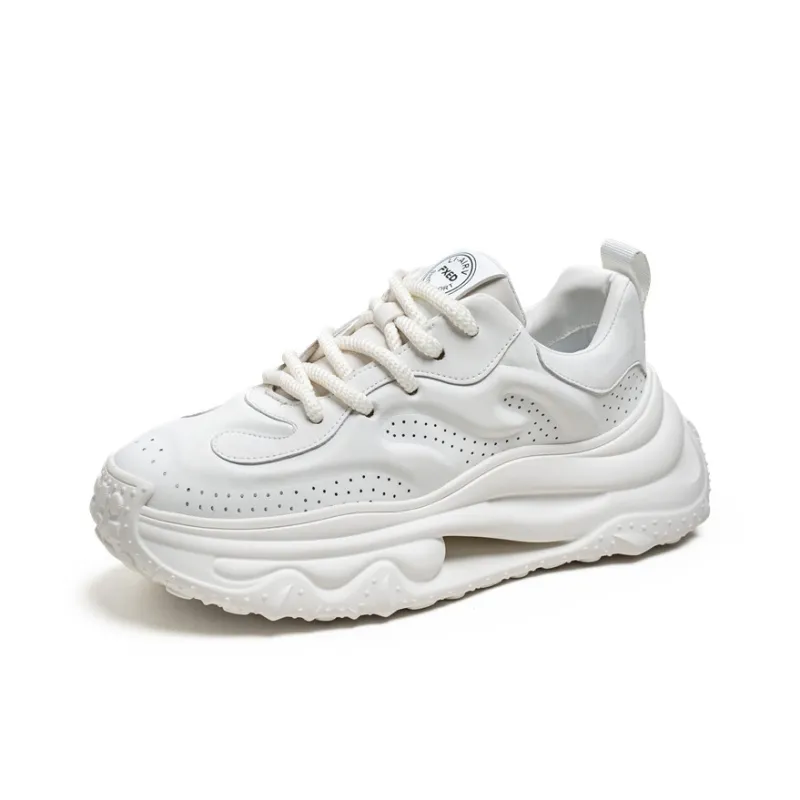 Wooden Rabbit Cushioning, Slip Resistant, Abrasion Resistant, Height Increasing Low Top Chunky Sneakers Men's-6