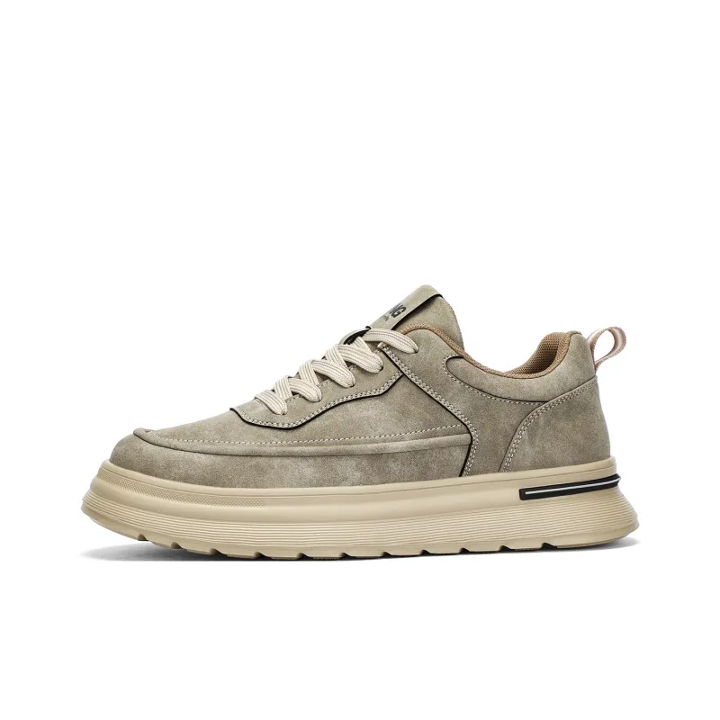 RED DRAGONFLY Flat Shoes Lightweight And Breathable Low Top Casual Shoes Men's Black/Beige Apricot-8