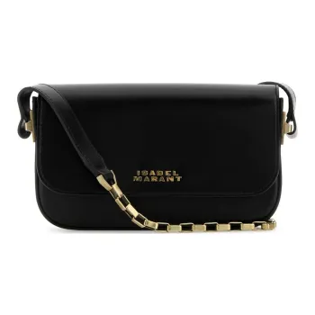 ISABEL MARANT Leather Shoulder Bag, Crossbody Bag Women's Black