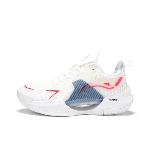 Lin Feng Cushioning, Slip Resistant, And Abrasion Resistant Low Top Basketball Shoes Unisex White Red