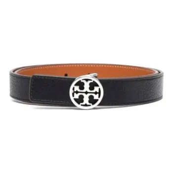 TORY BURCH Leather Leather Belts Men's Black/Brown Width: 2cm
