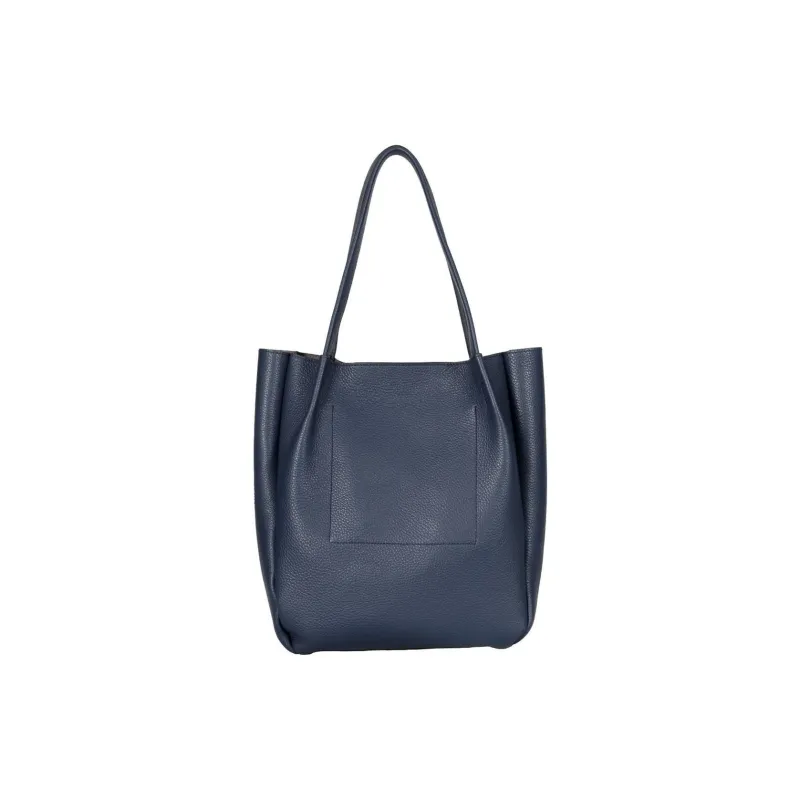 SAMSONITE Cow Leather Tote Bag Shopping Bag Handbag Unisex Blue & Red-2