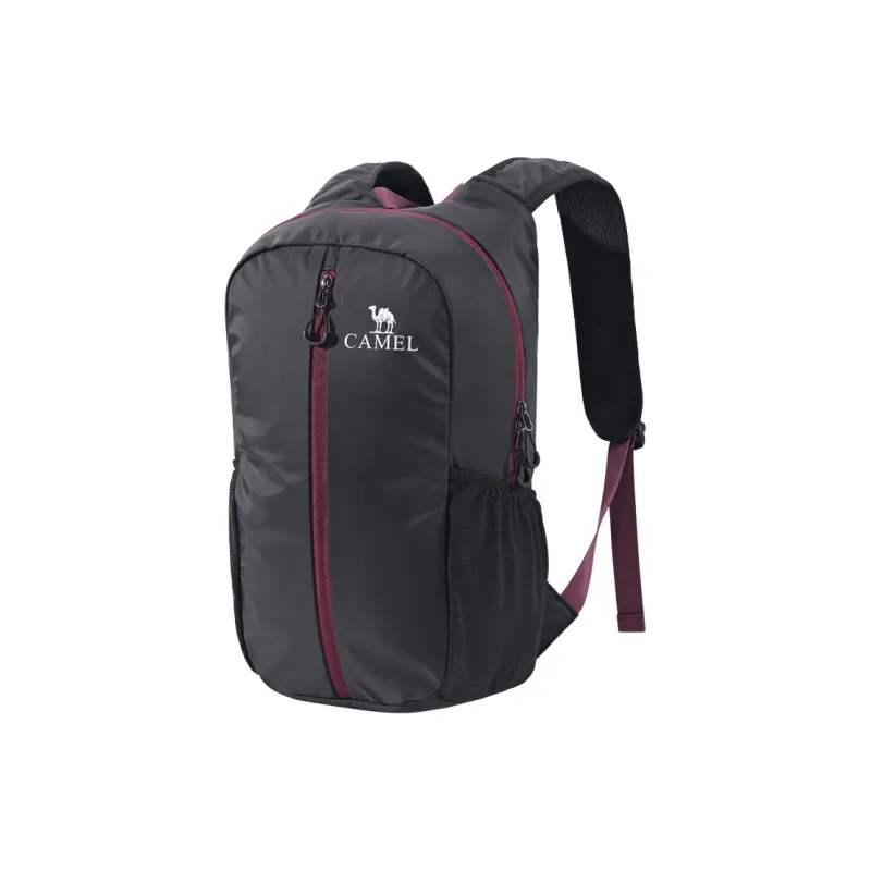 CAMEL Nylon Backpack Regular Unisex Premium Gray/Deep Black-6