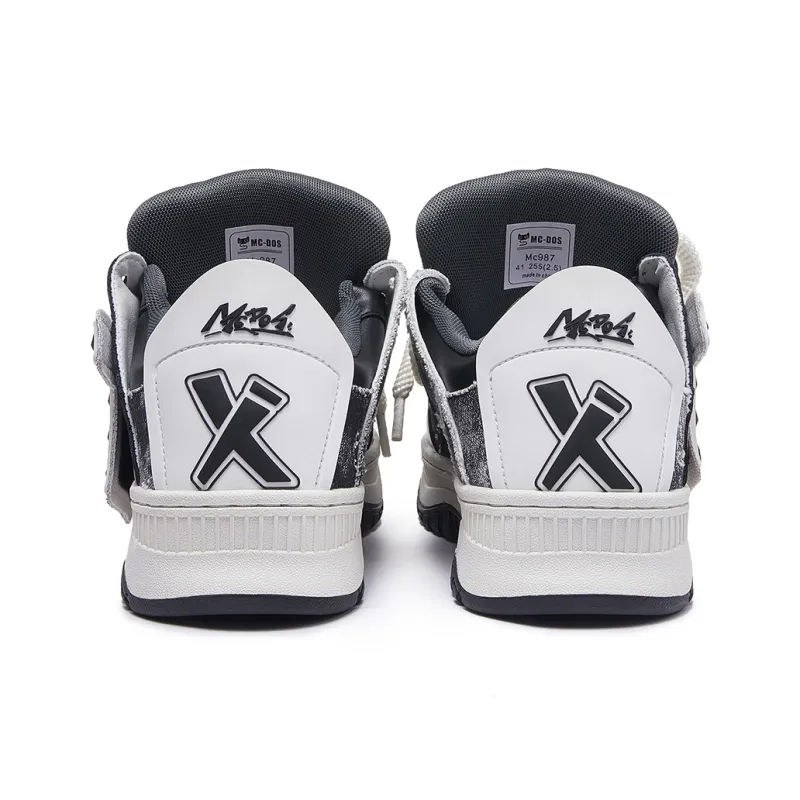 MC DOS Gourmand Snake Puffy Shoes Anti Slip And Wear Resistant Height Increasing Low Top Skateboard Shoes Unisex Black-6