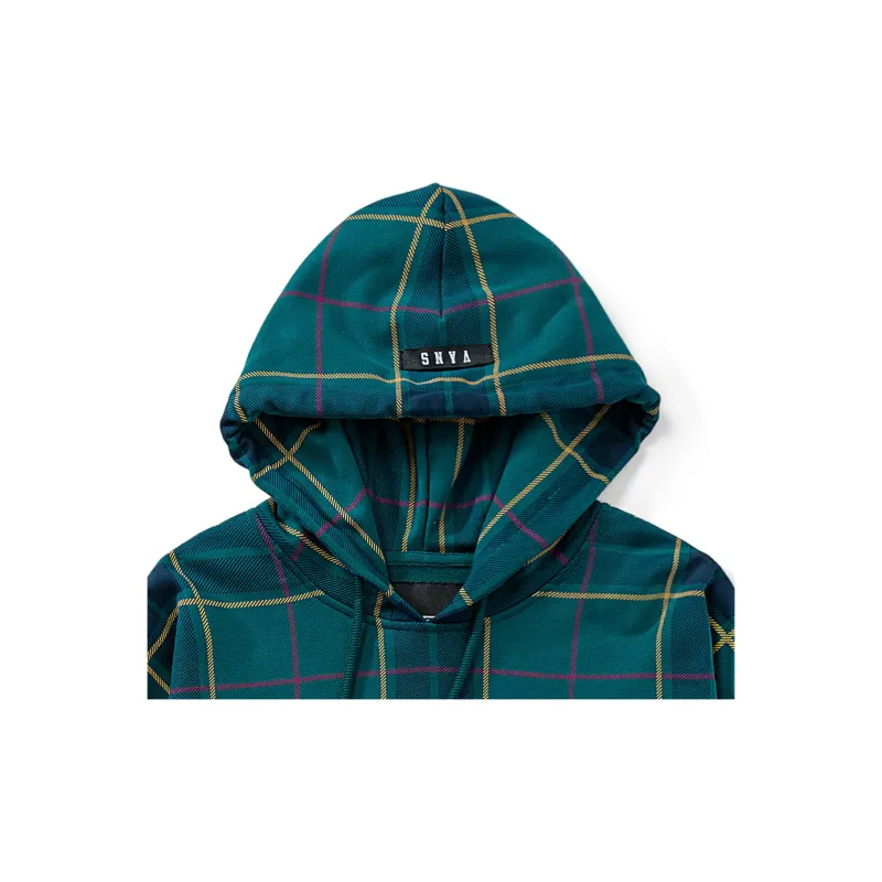 Vans Sweatshirts Unisex Green Plaid Print-2