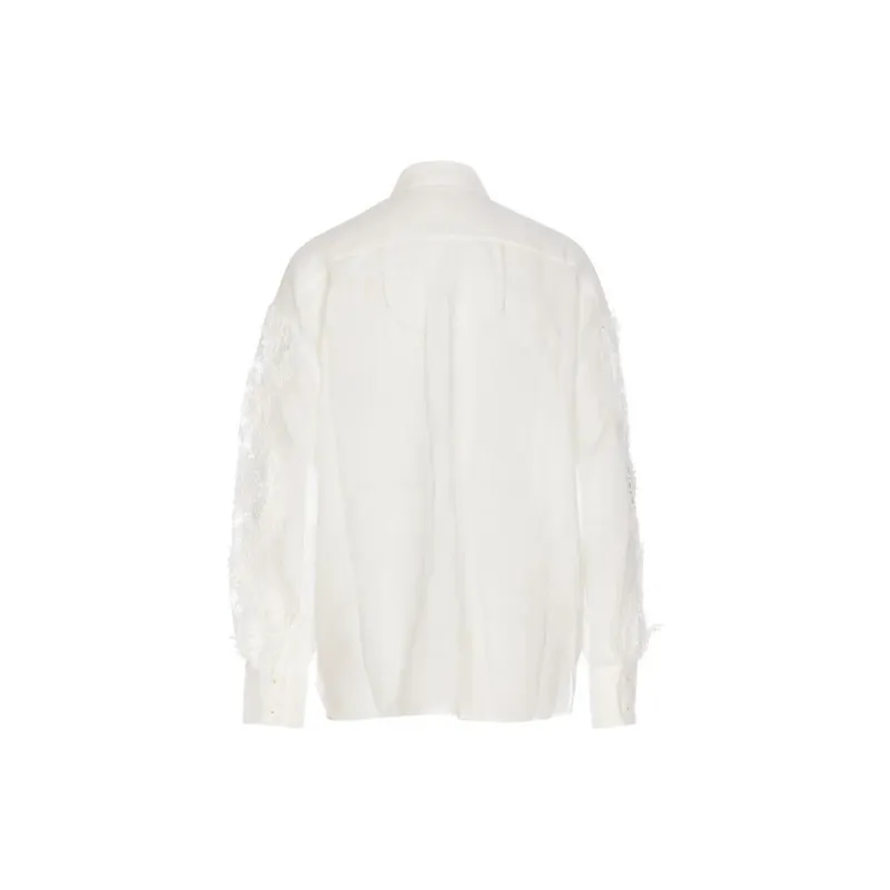 Zimmermann Halliday Lace Flower Long Sleeve Shirt-1