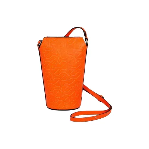 Ecco Cow Leather Bucket Bags Shoulder Bag Crossbody Bag Mini Women's Neon Orange