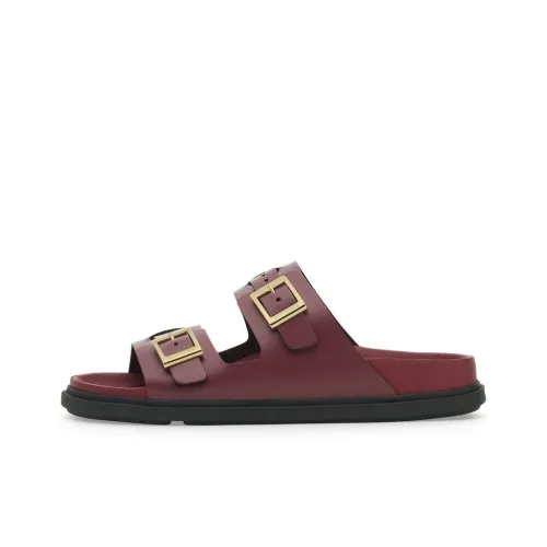Birkenstock Abrasion Resistant Slide Slippers Women's Brick Red Regular