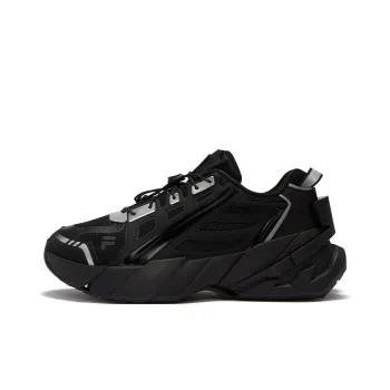 FILA FUSION TI 22 Slip Resistant Low Top Casual Shoes Men's Black Silver