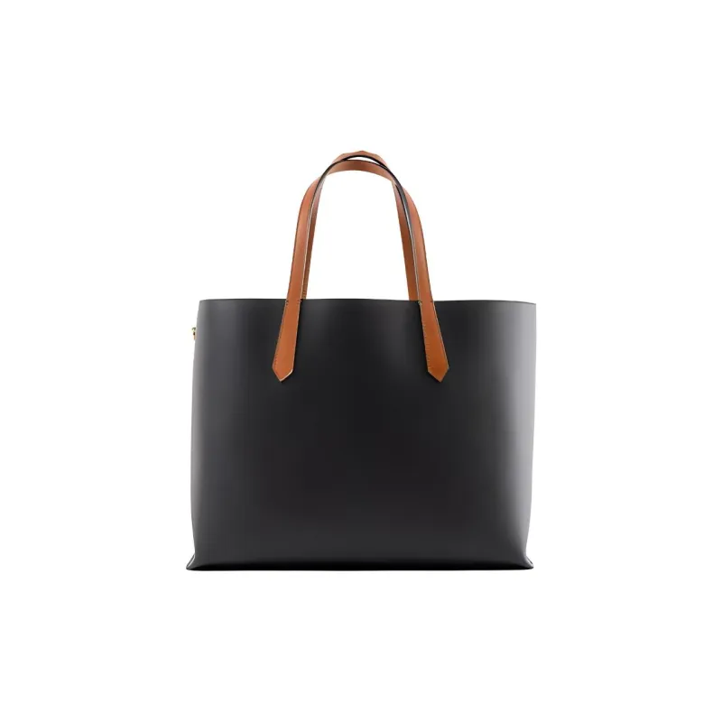 GIVENCHY Leather Tote Bag Shopping Bag Shoulder Bag Handbag Medium Size Women's Black/Brown-2