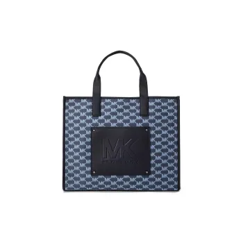MICHAEL KORS MK Cooper Fabric Handbag Large Size Men's Marine Blue/Black
